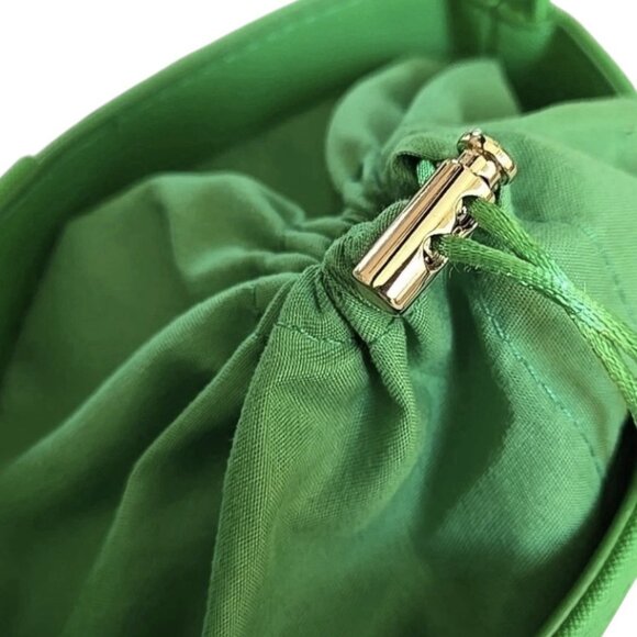 Neiman Marcus Cosmetics Woven Bucket Bag Green Great For Beach And Summer - Picture 3 of 6